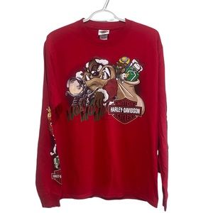 COPY - Harley Davidson Christmas Looney Tunes Long Sleeve Medium